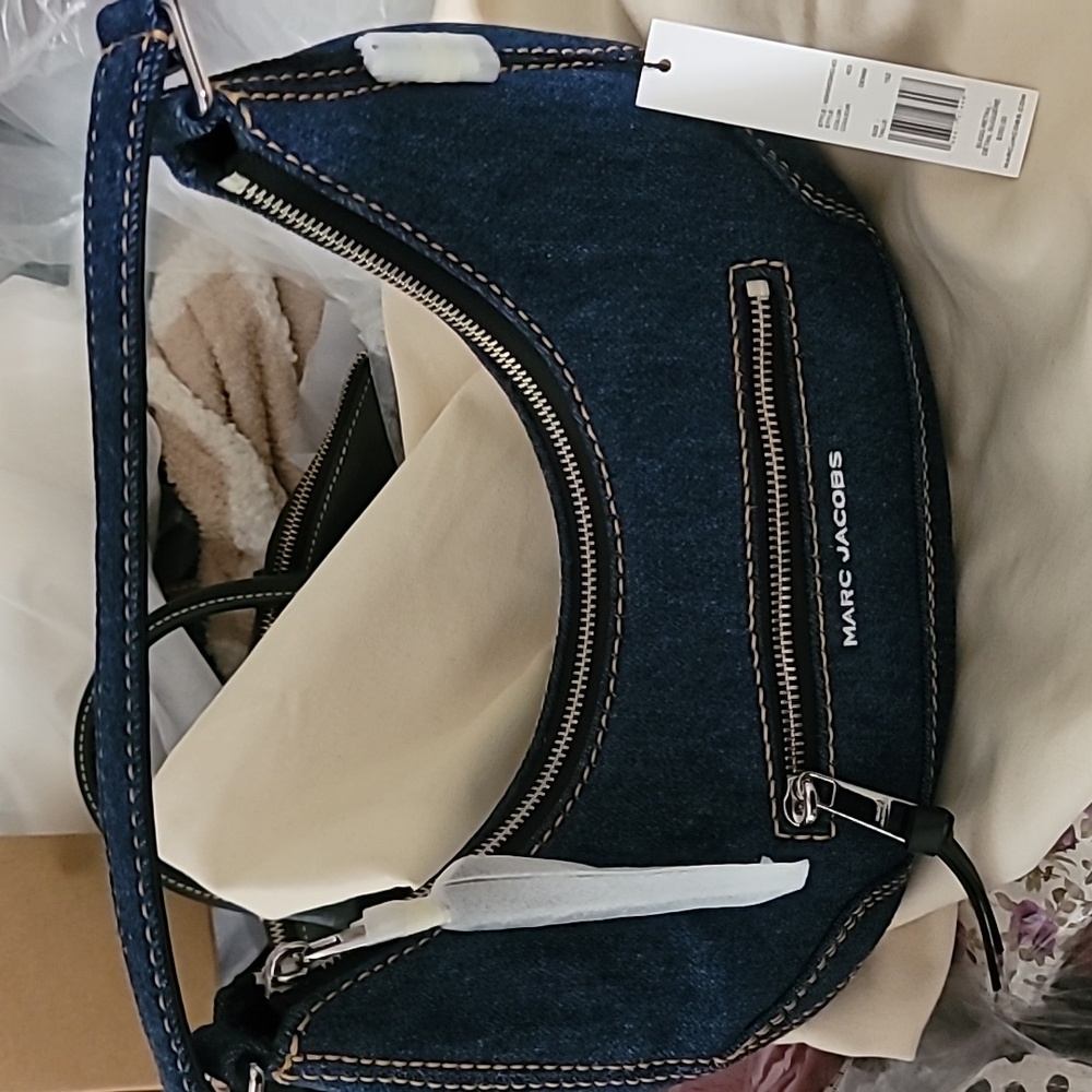 Marc Jacobs Navy Denim Hobo Bag - Picture 6 of 10